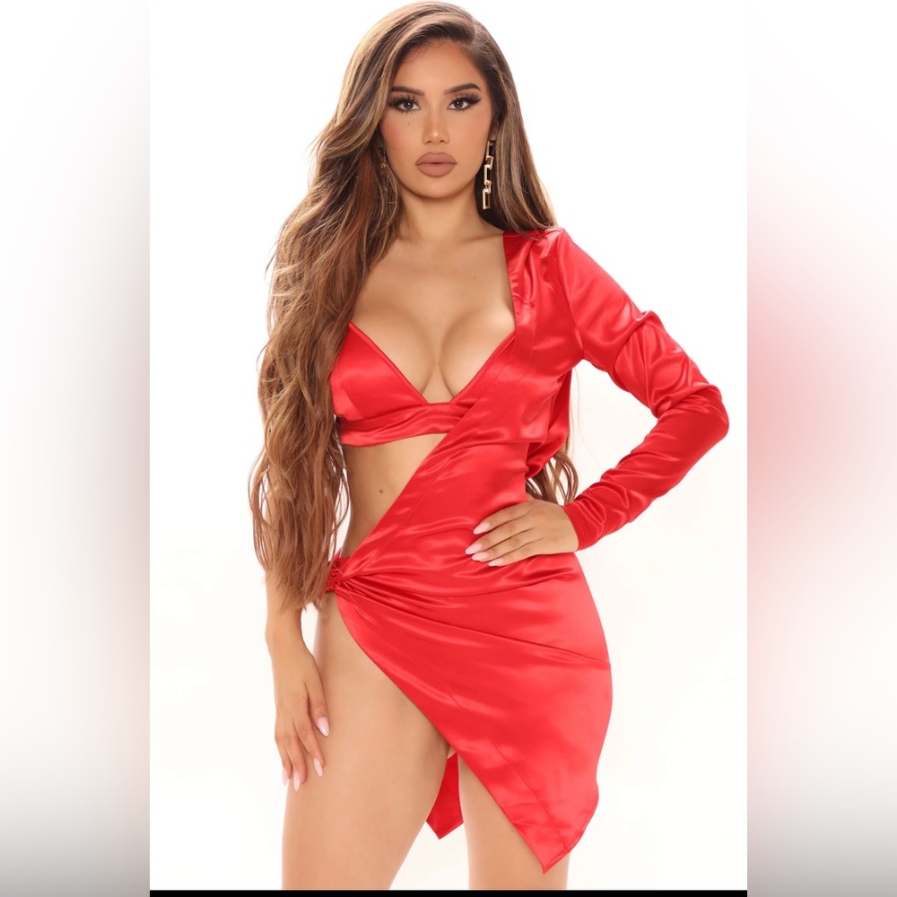 Sexy Red Party Off the Shoulder 2 Piece Dress